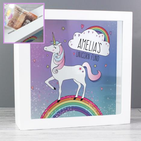 Personalised Unicorn Keepsake / Money Box Extra Image 1